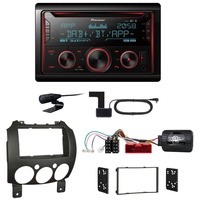 Pioneer FH-S820DAB USB Digitalradio MP3 DAB+ Einbauset für Mazda 2 2008-2014