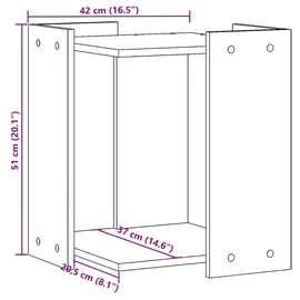 vidaXL Katzenklo 42 x 42 x 51 cm Braun