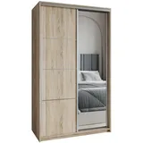 masseno Schwebetürenschrank VARO 120 x 205 x 60 cm Braun