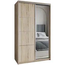 masseno Schwebetürenschrank VARO 120 x 205 x 60 cm Braun