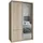 masseno Schwebetürenschrank VARO 120 x 205 x 60 cm Braun