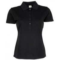 Tee Jays Ladies' Luxury Stretch Polo-Black-L