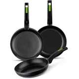 Monix M481241 18/22/26 Cm Pfannenset 3 Einheiten - Green / Black - One Size
