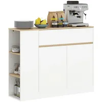 Homcom Sideboard Küchenschrank mit Schublade, Verstellbare Ablage, Aufbewahrungsschrank),