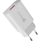 Kayshow USB Ladegerät Stecker, 18W Schnellladegerät QC 3.0 USB Universal Netzteil ladeadapter Ladestecke für Samsung Galaxy S21 S20 S10 S9 S8 S7 Edge/Plus, A13 A15 A34, Note 8/9, fü iPhone, Xiaomi