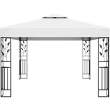 vidaXL Pavillon mit Doppeldach 3 x 4 m weiß
