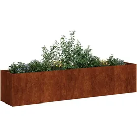 vidaXL Pflanzkübel Rostig 200 x 40 x 40 cm Braun