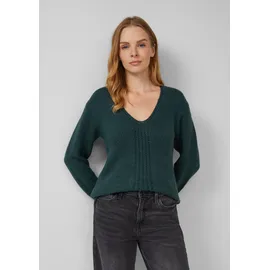 s.Oliver Alpakamixpullover mit Strickmuster Blau 46
