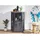 Massivmoebel24 Vitrine Mango 76 x 60 x 120 cm Beige