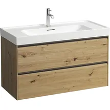 Laufen MEDA Waschtischunterbau, 2 Schubladen, wildeiche