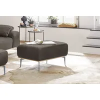 W.Schillig Polsterhocker »run«, mit elegantem Holzsockel, Füße in Silber