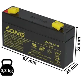 KungLong WP1.2-6 6V 1200 mAh 1 St.