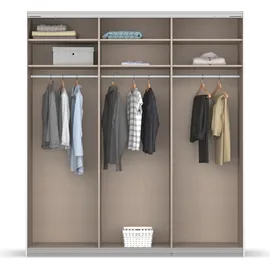 Rauch Schwebetürenschrank RAUCH "Kleiderschrank Schrank Garderobe Wäscheschrank Ankleide OTELI", grau (seidengrau), B:203cm H:229cm T:68cm, Holzwerkstoff, Schränke, Schwebetürenschrank, in verschiedenen Dekor- und Hochglanzfarben