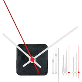 TFA Dostmann Analoges Uhrwerk weiß, 60.3061.02, selber basteln, sehr leise, Zeiger, für Schwarze Uhren, Kunststoff, (L) 56 x (B) 29 x (H) 56 (75) mm
