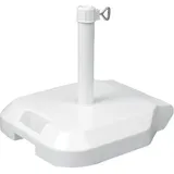 Delschen Schirmständer mit Handgriff & Rollen, Alu-Rohr Ø 26-44 mm, 28 kg, Beton