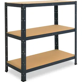 shelfplaza HOME 90x80x40 cm Schwerlastregal in anthrazit mit 3 Böden und 175 kg Traglast pro Boden