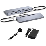 iTEC i-tec Metal Ergonomic 3x 4K Display Docking Station, inkl. 100W-Netzteil, USB-C 3.0 [Stecker] (C31FLAT2PDPRO100W)