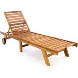 VCM Sonnenliege 200 x 57 x 34 cm Braun