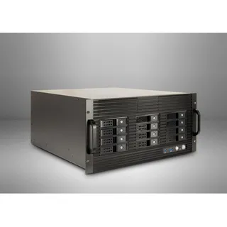 Inter-Tech Intertech IPC 5U-5512 Storage 48,26cm 19zoll Gehaeuse fuer professionelle Netzwerkloesungen (5 HE, 19 Zoll Rack), Serverschrank, Schwarz