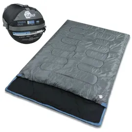 your GEAR 2 Mann Schlafsack Marin -7°C Deckenschlafsack 220x150 cm - Teilbar in 2 Einzelschlafsäcke - 3 Jahreszeiten Camping - Komfort +11 °C/Extrem -7 °C