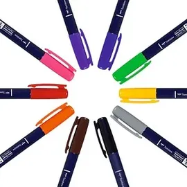 Tombow Fudenosuke Brush-Pens farbsortiert, 1 Set