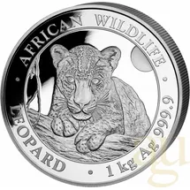 1 Kilogramm Silbermünze Somalia Leopard