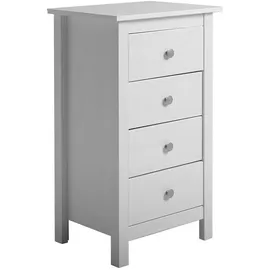 VS Venta-stock Kommode, Alena. 4 Schubladen Weiß. Mit Metallführungen