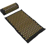 WRITWAA 2 Stück Tragbares Massagekissen mit Akupressur Massagematte und Tragetasche für Yoga Rutschfest Faltbar aus Baumwollstoff zur Muskelentspannung und Durchblutungsförderung