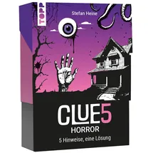 Frech Verlag CLUE5 #Horror. 5 Hinweise, nur eine Lösung. Das Trend-Quiz für deine Tasche