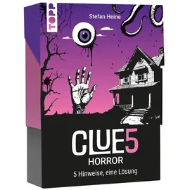Frech Verlag CLUE5 #Horror. 5 Hinweise, nur eine Lösung. Das Trend-Quiz für deine Tasche