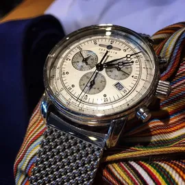 Zeppelin 100 Jahre Zeppelin 7680 Milanaise 42 mm 7680M-1