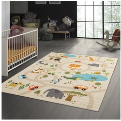 Kinderteppich Rutschfester Kinder-Spielteppich in beige, TeppichHome24, rechteckig beige rechteckig - 160 cm x 220 cm