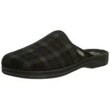 Manitu Herren home heren pantolette Pantoffeln, Schwarz, 44 EU