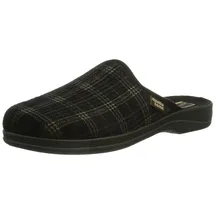 Manitu Herren home heren pantolette Pantoffeln, Schwarz, 44 EU