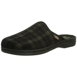 Manitu Herren home heren pantolette Pantoffeln, Schwarz, 44 EU