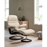 Stressless Stressless® Relaxsessel »Sunrise«, (Set, Relaxsessel mit Hocker), mit Signature Base, Größe M, Gestell Schwarz beige