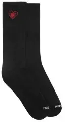Family First für Herren. SKS2501 Socken Herz schwarz (OSFA), Heimtextilien, Baumwolle