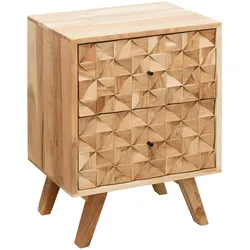 FineBuy Nachtkonsole RAWI Nachttisch Boxspringbett Nachtkästchen Holz massiv