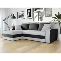 MIRJAN24 Ecksofa Kris Lux, mit Schlaffunktion und zwei Bettkasten, L-Form mit Kissen-Set, L: 238 cm grau