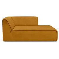Ottomane OTTO HOME "Merid Chaiselongue, Maße B/T/H: 100/162/70 cm", gelb (curry), B:100cm H:70cm T:162cm, Struktur fein (100% Polyester);Samtoptik (100% Polyester);Samtcord (92% Polyester, 8% Polyamid), Sofas, Ottomane, als Modul oder separat verwendbar, für individuelle Zusammenstellung