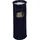 Durable Papierkorb Metall mit Ascher, entnehmbarer Inneneimer und Ascher, rund, schwarz, 333001