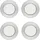 Villeroy & Boch Platzteller 32x32 cm Transparent 4er Set