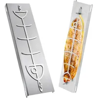 Flammlachsbrett aus Edelstahl 304 – 5-fach verstellbarer Fischhalter mit 180° Wendefunktion, 51x11,5 cm – Flammlachshalter für Feuerschale & Kugelgrill, robustes Grillzubehör für Lachs & Fisch