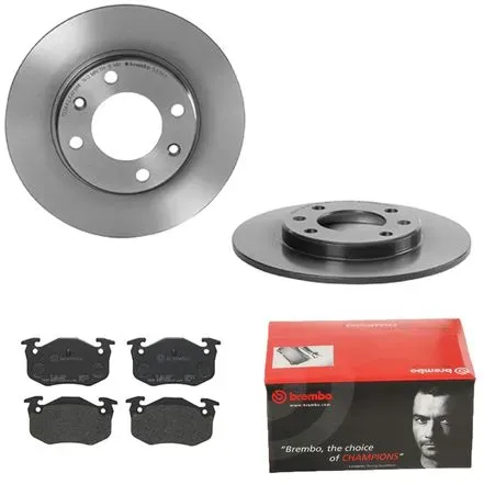 BREMBO Bremsensatz-Hinterachse COATED DISC LINE / STANDARD Bremsensatz, Scheibenbremse hinten rechts links voll 247mm für RENAULT PEUGEOT CITROËN HSV