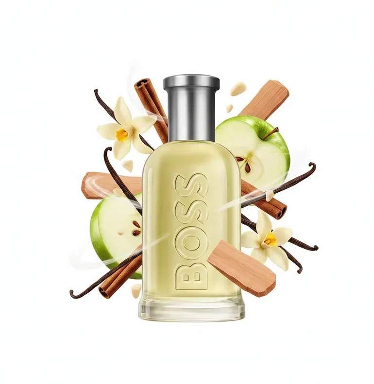 BOSS Bottled Eau de Toilette 100 ml für Herren – Frisch-holzig-würziger Duft mit Apfel, Zimt, Vanille und Sandelholz