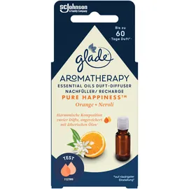 Glade Aromatherapy Essential Oils Duft-Diffuser Nachfüller, Pure Happiness, Orange Neroli, Aroma Diffuser, 17,4ml