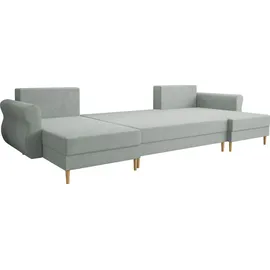 Mirjan24 Wohnlandschaft Zako U, Ecksofa mit Bettkasten und Schlaffunktion, Holzfüße, Wohnzimmer, Sofas - Couches, Wohnlandschaften, Wohnlandschaften in U-Form