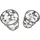 Mauro Ferretti Couchtisch, Grau, Gold, Metall, Glas, 41.3-35x55-50.3x41.3-35 cm,