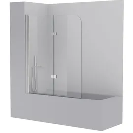 Bernstein Duschabtrennung Bernstein Nano Echtglas 6mm NT209 120x140 cm, Profil Schwarz matt