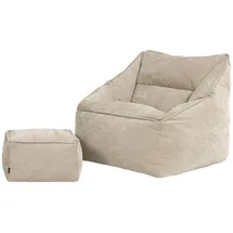 I.C.O.N. icon Sitzsack Beige, Kunststoff, 1-Sitzer, 100x80x88 cm, Hergestellt in Deutschland, Wohnzimmer Hocker Sitzsäcke, XXL Sitzsäcke